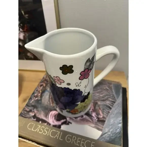 Paperchase Porcelain Floral Pitcher W/ A Vibrant Multicolored Floral Design - Picture 5 of 6